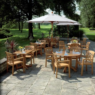 Commercial outdoor tables by Grosfillex